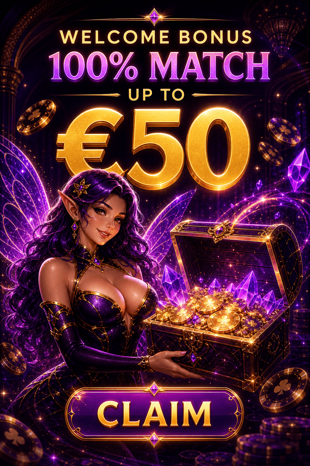 100% first deposit match up to €50