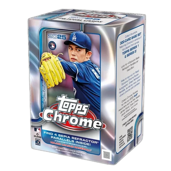 2025 Topps MLB Chrome Baseball Value Box (28 Cards)