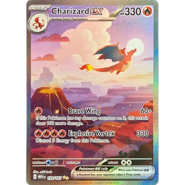 Charizard ex 199/165 Scarlet and Violet 151 (Lightly Played)