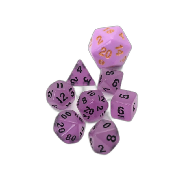 Fey Lights Mini Acrylic Dice Set (7 Pieces)