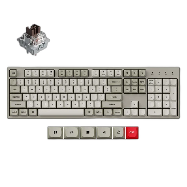 Keychron C2 Pro 8K Keyboard (RGB, Apex Brown)