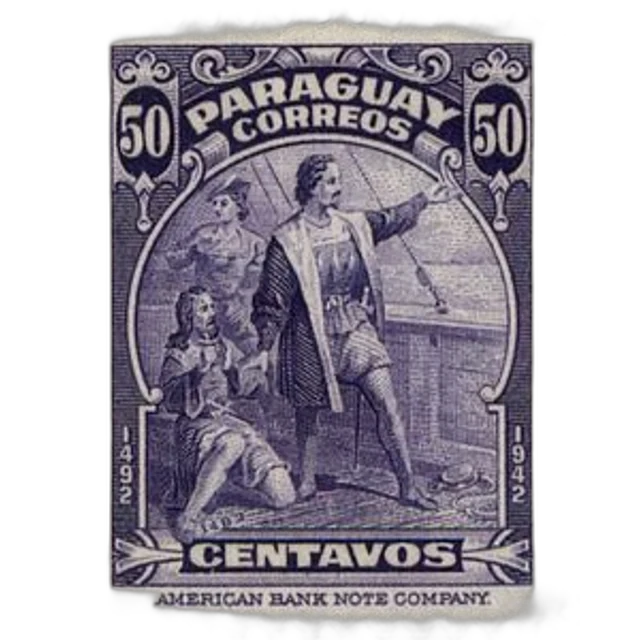 Paraguay 1943 Christopher Columbus 50c Stamp (Mint)