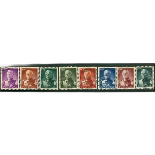 Portugal 1945 President Carmona Postage Stamps (8)
