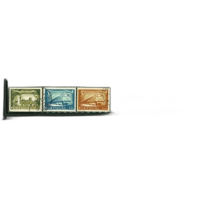 Portugal 1956 Locomotives Postage Stamps (3)