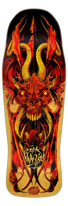 10.34in Winkowski Primeval Fire Santa Cruz Shaped Skateboard Deck