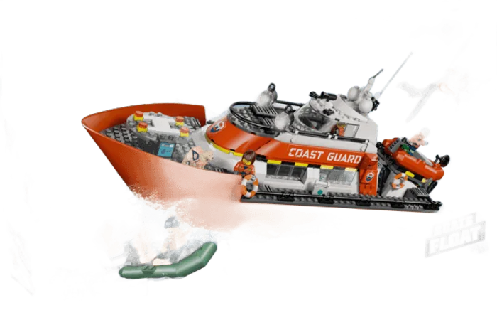 LEGO City Coast Guard Rescue Boat and Helicopter