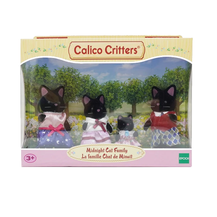 Midnight Cat Family - Calico Critters (New)